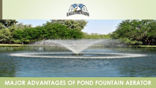 Major Advantages of Pond Fountain Aerator