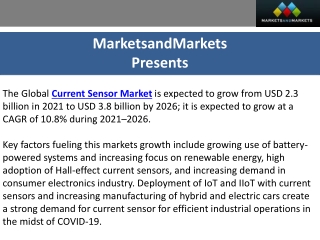 Market Opportunities and Challenges in the Current Sensor Industry