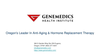 Oregon's Leader In Anti-Aging & Hormone Replacement Therapy