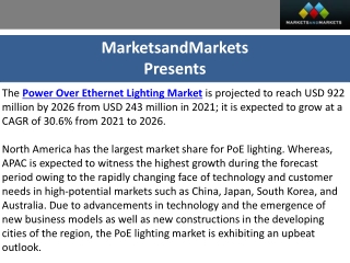 Power Over Ethernet Lighting Market