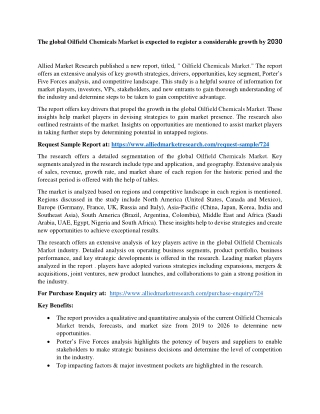 Oilfield Chemicals Market