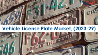 Vehicle License Plate Market Future Prospects and Forecast To 2029