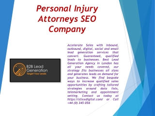 Personal Injury Attorneys SEO Company