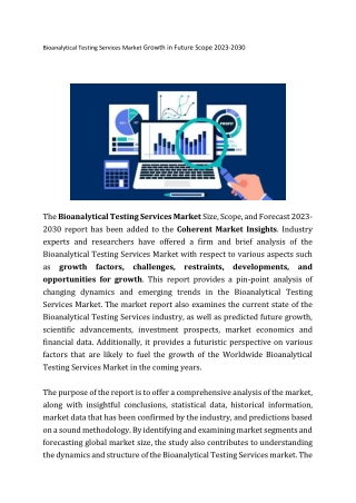 Bioanalytical Testing Services Market Growth in Future Scope 2023-2030