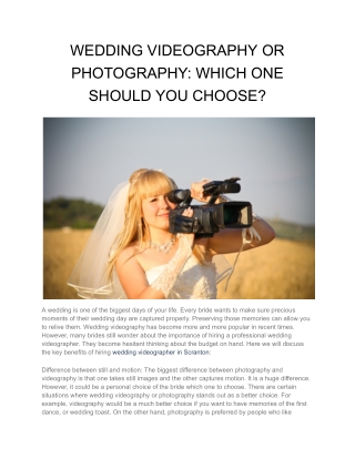 WEDDING VIDEOGRAPHY OR PHOTOGRAPHY_ WHICH ONE SHOULD YOU CHOOSE