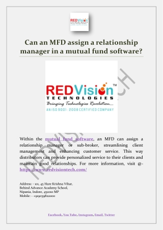 Can the Mutual Fund Software for Distributors Generate Consolidated Reports