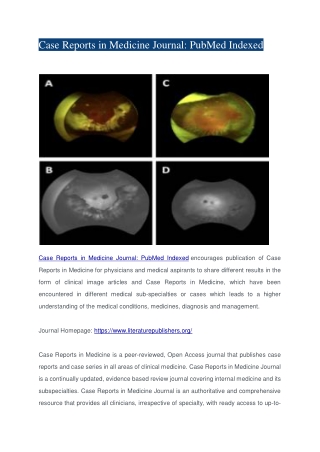 Case Reports in Medicine Journal PubMed Indexed