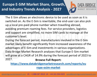 Europe E-SIM Market