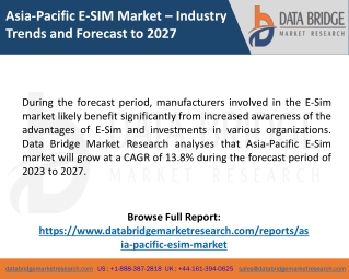 Asia-Pacific E-SIM Market