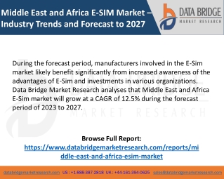 Middle East and Africa E-SIM Market