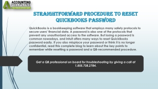 A Must Follow Guide To Resolve Reset QuickBooks Password Issue