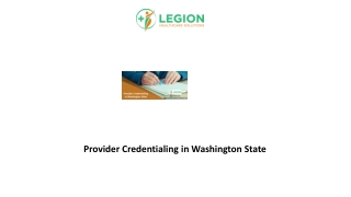 Provider Credentialing in Washington State