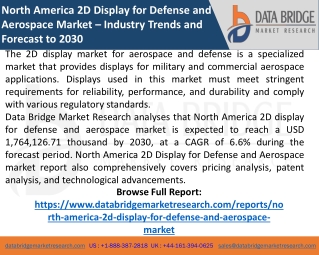 North America 2D Display for Defense and Aerospace Market