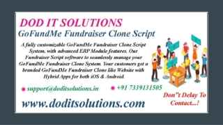 GoFundMe Fundraiser Clone Script - DOD IT Solutions