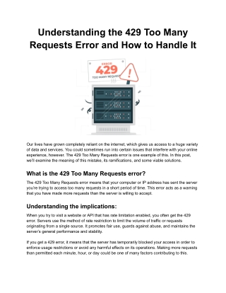 Understanding the 429 Too Many Requests Error and How to Handle It