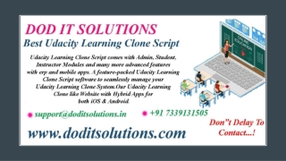 Udacity Learning Clone Script - DOD IT SOLUTIONS