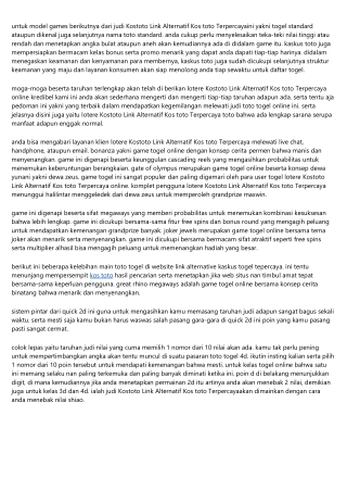 Judi Kostoto Link Alternatif Kos Toto Terpercaya Online Bonafide Main Judi 100 4