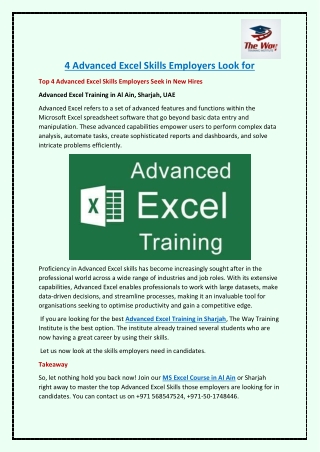 4 Advanced Excel Skills Employers Look for