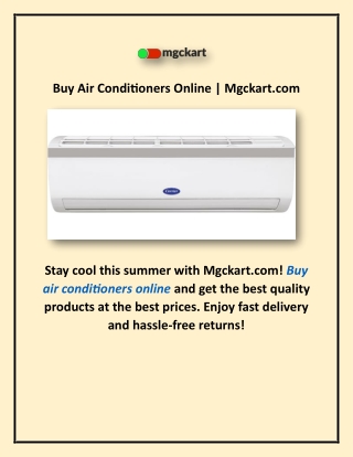 Buy Air Conditioners Online | Mgckart.com