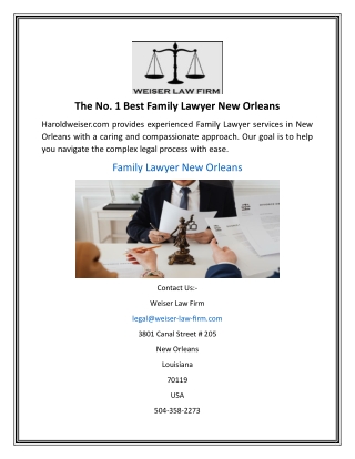 The No. 1 Best Family Lawyer New Orleans