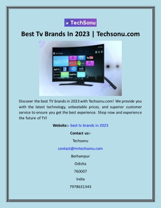 Best Tv Brands In 2023  Techsonu