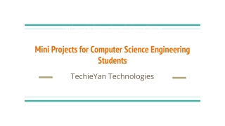 Mini Projects for Computer Science Engineering Students