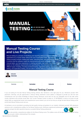 Manual Testing Course