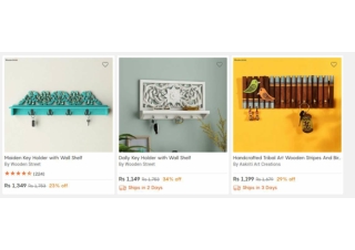 Key Holder: Buy Key Stand Online at Low Prices In India @Upto55% Off - Wooden Street