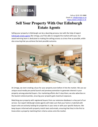 Sell Your Property With Our Edinburgh Estate Agents