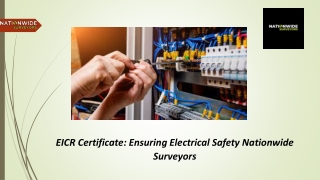 EICR Certificate Ensuring Electrical Safety Nationwide Surveyors