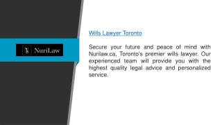 Wills Lawyer Toronto  Nurilaw.ca