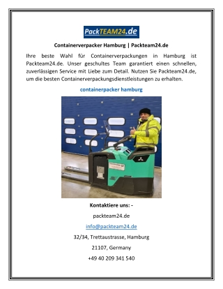 Containerverpacker Hamburg | Packteam24.de