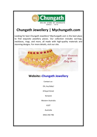 Chungath Jewellery Mychungath.com