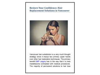 Restore Your Confidence Hair Replacement Solutions in Vancouver