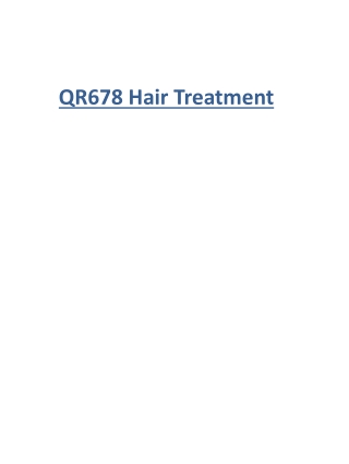 QR678 Hair Treatment