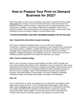 How to Prepare Your Print on Demand Business for 2022