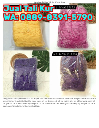 Ô889•8ᣮ9I•579Ô (WA) Tali Kur Dalam Bahasa Inggris Tali Kur Kuning Harga