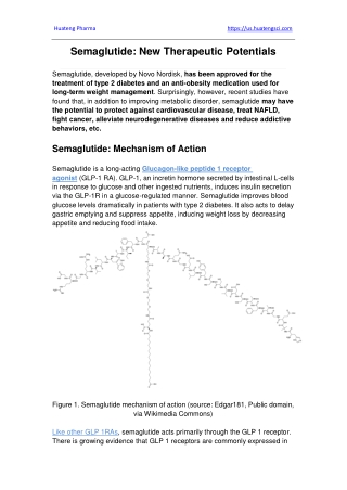 Semaglutide New Therapeutic Potentials
