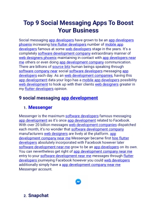 Top 9 Social Messaging Apps To Boost Your Business