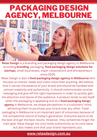 packaging design agency, Melbourne