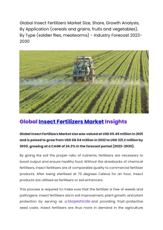 Global Insect Fertilizers Market