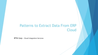 Patterns to Extract Data From ERP Cloud  - Oracle Cloud Consultant