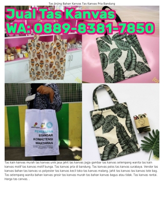 088ᑫ.838I.ᜪ850 (WA) Harga Tas Kanvas Vintage Tas Tote Bag Kanvas Murah