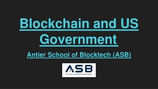 Blockchain and US Government -Antier School of Blocktech