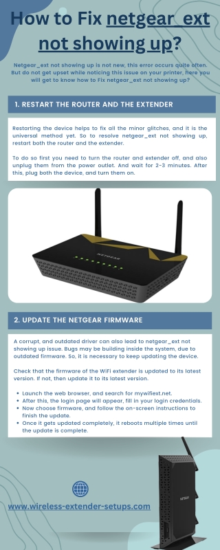 How to Fix netgear_ext not showing up