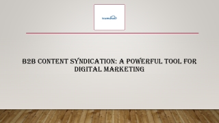 B2B Content Syndication A Powerful Tool for Digital Marketing