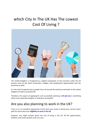 Which City In The UK Has The Lowest Cost Of Living ?