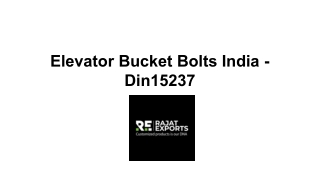 Elevator Bucket Bolts India - Din15237