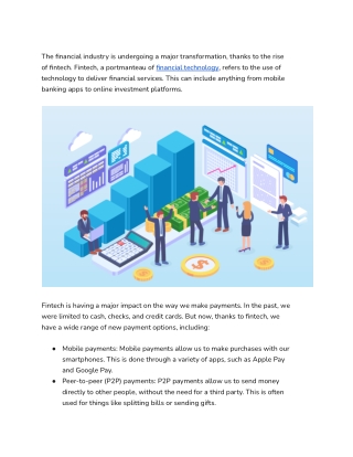 The Fintech Revolution: Simplifying Payments for a Seamless Financial Future