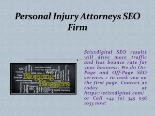 Personal Injury Attorneys SEO Firm